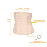 Cross border latex waistband for postpartum abdominal tightening with 9 steel bone breathable and strong abdominal tightening and shaping rubber belt with 4 rows and 13 buckles