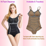 Cross border oversized shapewear with strapless jumpsuit, no steel ring, chest pad, upper support, double layered waist tightening