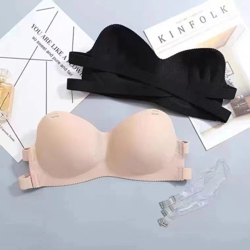 JUSTCC Card Authentic Women's Official Flagship Invisible Underwear without Steel Ring, Bra, Shoulder Strap, Gathering and Anti slip