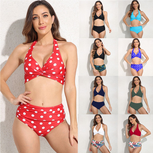 Wholesale of European and American new triangle swimsuits for women with sexy ins style bikini two-point split bikini swimwear