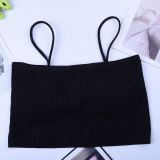 Summer New Product Seamless Wrap Chest, One Line Waist, Thread Strap, Tank Top with Chest Pads, Anti glare Sports Beauty Back