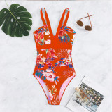 Amazon's new one-piece swimsuit for women in Europe and America, deep V sexy bikini swimwear, cross-border bikini wholesale