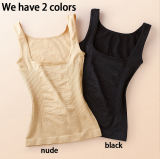 Cross border hot selling camisole shaping seamless tank top, slim fit women's tight fitting outer wear, abdominal tightening sports women's tank top