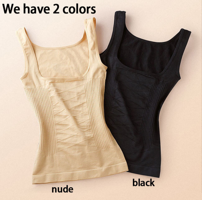 Cross border hot selling camisole shaping seamless tank top, slim fit women's tight fitting outer wear, abdominal tightening sports women's tank top