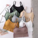 Weibo popular hot selling seamless wrapped chest thread comfortable beautiful back suspender girl strapless sports bra