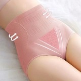 Spring and summer seamless high waisted underwear for women with buttocks lifting and belly tightening, large size underwear for women