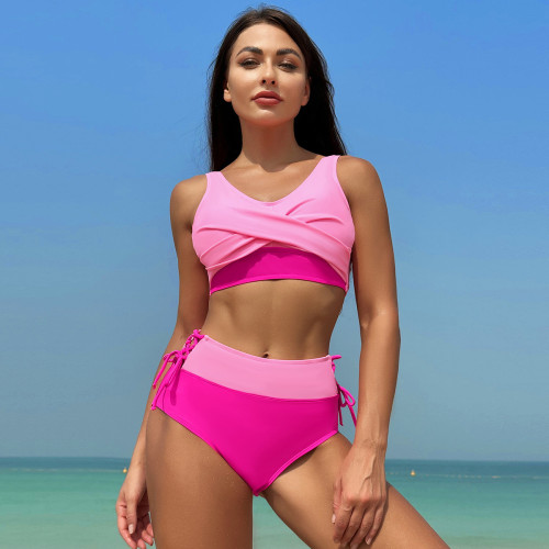 New swimwear women's European and American Instagram style sexy high waisted quick drying bikini manufacturer wholesale