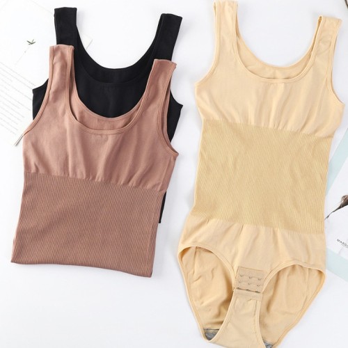 Cross border seamless one-piece shapewear women's wide shoulder vest, body size shapewear