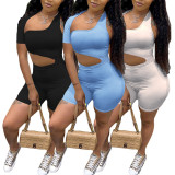 Factory wholesale women's clothing Romper, European and American AliExpress tight fitting high waisted one shoulder jumpsuit, sports jumpsuit