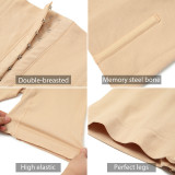 High waisted and tight fitting pants for women after giving birth. Waist tightening, belly tightening, and buttocks lifting tight fitting pants with adjustable buttons and seamless flat angle oversized shapewear
