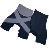 Kaka's new high waisted, buttocks lifted, and thin flat corner pants with cross tucking, non curling edges, and high elastic leggings