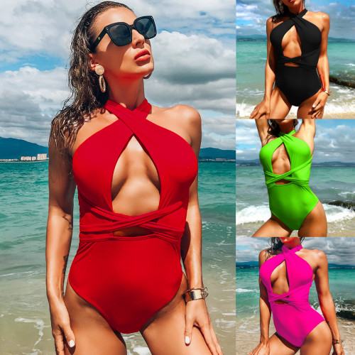 New one-piece swimsuit for women, bikini swimsuit for Europe and America купальник Wholesale of cross-border manufacturers