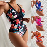Amazon's new one-piece swimsuit for women in Europe and America, deep V sexy bikini swimwear, cross-border bikini wholesale
