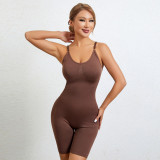 Cross border new jumpsuit oversized seamless tight fitting shapewear women's corset flat leg suspender bodysuit