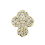 European and American New Cross Zircon Ring Eaby Cross border Supply Set Zircon Men's Ring Hip Hop Ring Shipping
