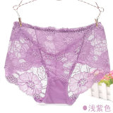 Hot selling large size lace underwear with a weight of 180 pounds, lace high waisted underwear for women's sexy triangle pants