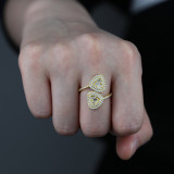 Amazon Cross border New Love Ring Full Diamond Hiphop Ring with Diamond Supply Wholesale Jewelry