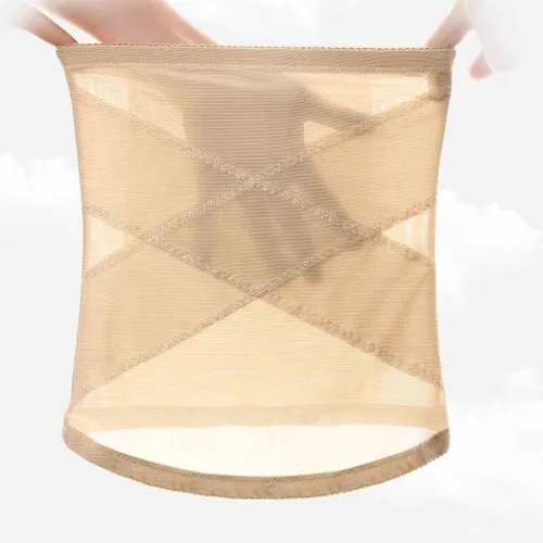 Manufacturer's direct sales women's postpartum body shaping binding belt, mesh thin style belly tightening belt, breathable, buckle free, and traceless