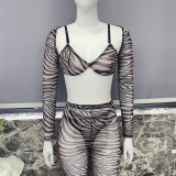 DIER European and American Zebra Pattern Fun Underwear New Zebra Pattern Sexy Underwear Fun Kit