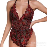 Amazon's Top Selling Foreign Trade European and American Nightclub Women's Lace Perspective Fun Sexy Lace jumpsuit in Stock 888040