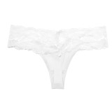 Cross border new sexy thong for women's fun, lace lace lace for comfortable and breathable pure cotton crotch, low waisted foreign trade underwear for women