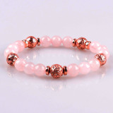 Crystal Bracelet Amazon White Turquoise Bracelet Colorful Emperor Stone Double Layer Pink Zebra Magnet Essential Oil Bracelet