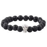 Cross border new accessories 6mm black magnet obsidian black agate bracelet Türkiye Devil's Eye beaded bracelet