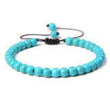 Cross border new 6mm natural stone bead bracelet, women's handmade woven sports energy bracelet, hot selling in Europe and America