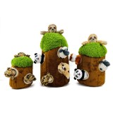 Cross border Tree Cave Pet Plush Toys Wholesale in Stock, Including Calling Sounders, Panda Dolls, Small Size Dolls