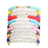 Bohemian Cord Woven Bracelet Colorful Letter Beads Adjustable Friendship Bracelet Set Swiftie Bracelet Set