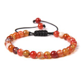 Cross border new 6mm natural stone bead bracelet, women's handmade woven sports energy bracelet, hot selling in Europe and America