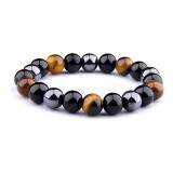 Cross border New High Quality Tiger Eye Stone Bracelet Natural Stone Bracelet 10mm Jewelry Bracelet Jewelry