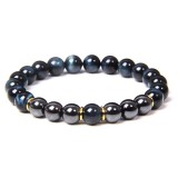 Wholesale of cross-border e-commerce 8MM tiger eye stone bracelets for couples, black magnet bracelets for men and women, natural stone beaded bracelets, wholesale