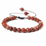 Cross border new 6mm natural stone bead bracelet, women's handmade woven sports energy bracelet, hot selling in Europe and America