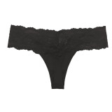 Cross border oversized thong for women with lace and lace, sexy pure cotton crotch, breathable low waisted oversized seamless underwear for women in foreign trade