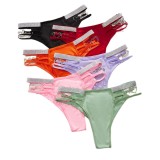 European and American underwear, women's sexy multi-color thin belt, heart-shaped button, silver ribbon, breathable cross-border triangle pants, women's mid waist in stock
