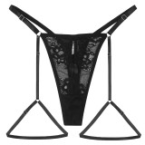 New European and American spicy thong straps tempting lace pattern breathable and comfortable adjustable low waisted underwear for girls
