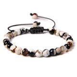 Cross border new 6mm natural stone bead bracelet, women's handmade woven sports energy bracelet, hot selling in Europe and America