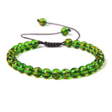 Cross border new 6mm natural stone bead bracelet, women's handmade woven sports energy bracelet, hot selling in Europe and America