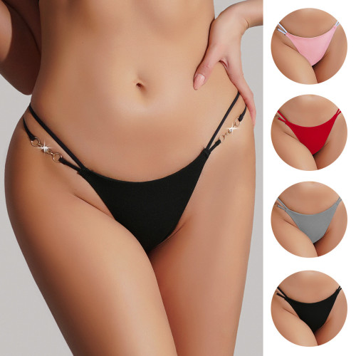 New sexy thong for women in foreign trade, black seductive seamless women's underwear, low waisted and seamless thong