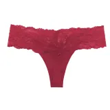 Cross border new sexy thong for women's fun, lace lace lace for comfortable and breathable pure cotton crotch, low waisted foreign trade underwear for women