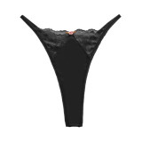 Women's thong in European and American sizes, large size, slim strap, seamless lace lace, one piece comfortable European and American low waisted underwear