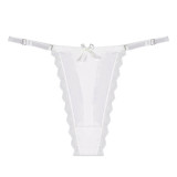 Foreign trade European and American sexy lace underwear for women's summer thin adjustable thin strap without trace pure desire thong