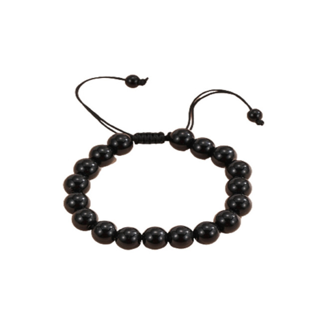 Amazon Natural Amazon Men's Obsidian Bracelet Crystal Bracelet Handwoven Bead Bracelet in Stock