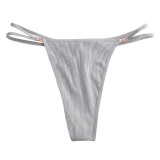 Cross border exclusive thong seamless underwear for women, seductive and alluring, with solid color quick drying and comfortable low waisted underwear for women