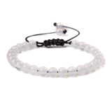 Cross border new 6mm natural stone bead bracelet, women's handmade woven sports energy bracelet, hot selling in Europe and America