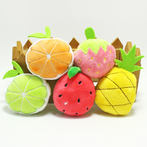 Spot fruit refrigerator stickers with new watermelon, pineapple, pumpkin magnetic plush toys wholesale, foreign trade street stalls small gifts