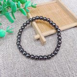 Wholesale of Health Jewelry Wholesale for Netizens and Same Style Black Gallstone Hematite Single Circle Ball Bracelets Terahertz Energy Stone Bracelets