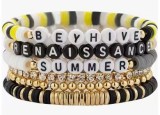 Bohemian Cord Woven Bracelet Colorful Letter Beads Adjustable Friendship Bracelet Set Swiftie Bracelet Set