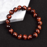 European and American cross-border hot selling premium natural stone sky blue tiger eye stone bracelet tiger eye stone bead single loop bracelet wholesale